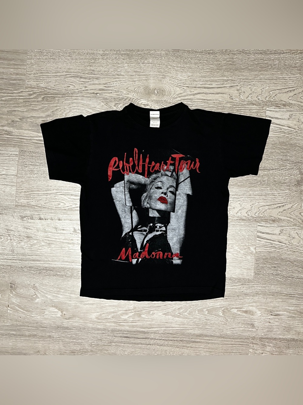 2015 Madonna Rebel Heart Tour Black Graphic T-Shirt